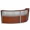 Linea Italia Curved Reception Desk 2 Units, Clear Panel, 124 inW x 49 inD, Cherry ZUC316 - alternate 1